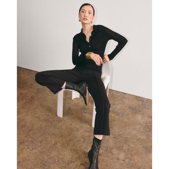 Everlane The Dream Kick Flare Pant in Black M NWT - Picture 1 of 8